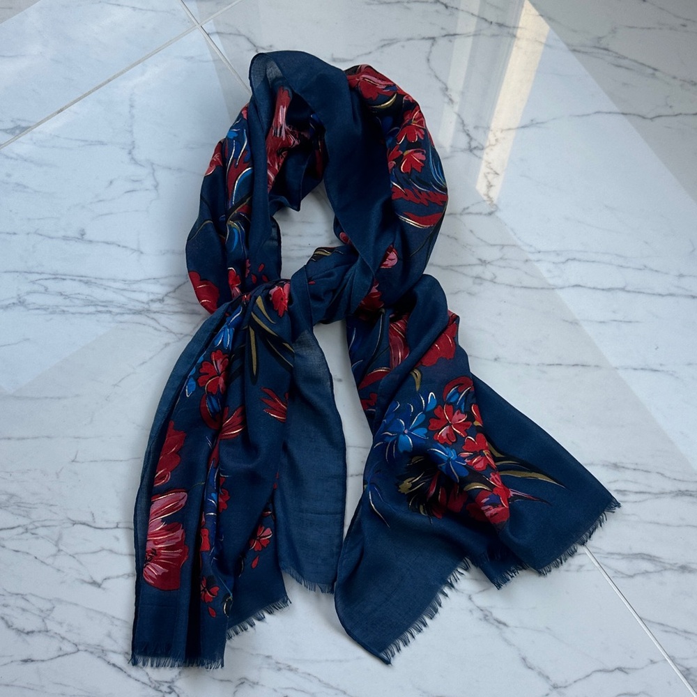 Floral Patterned Scarf
